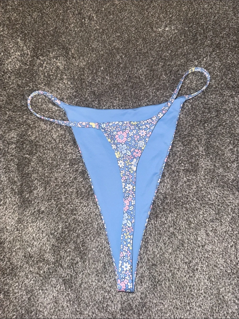 Frankie’s bikini Blue Thong Bikini Bottom